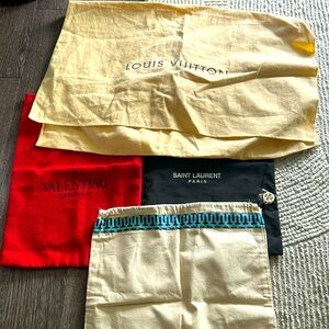 Designer dust bags and jewelry/wallet pouch!